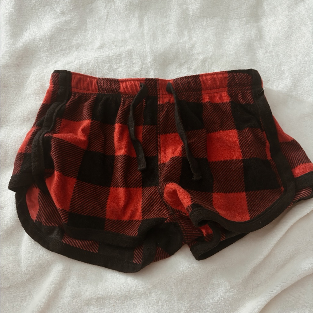 Aeropostale Red And Black Plaid Women Shorts